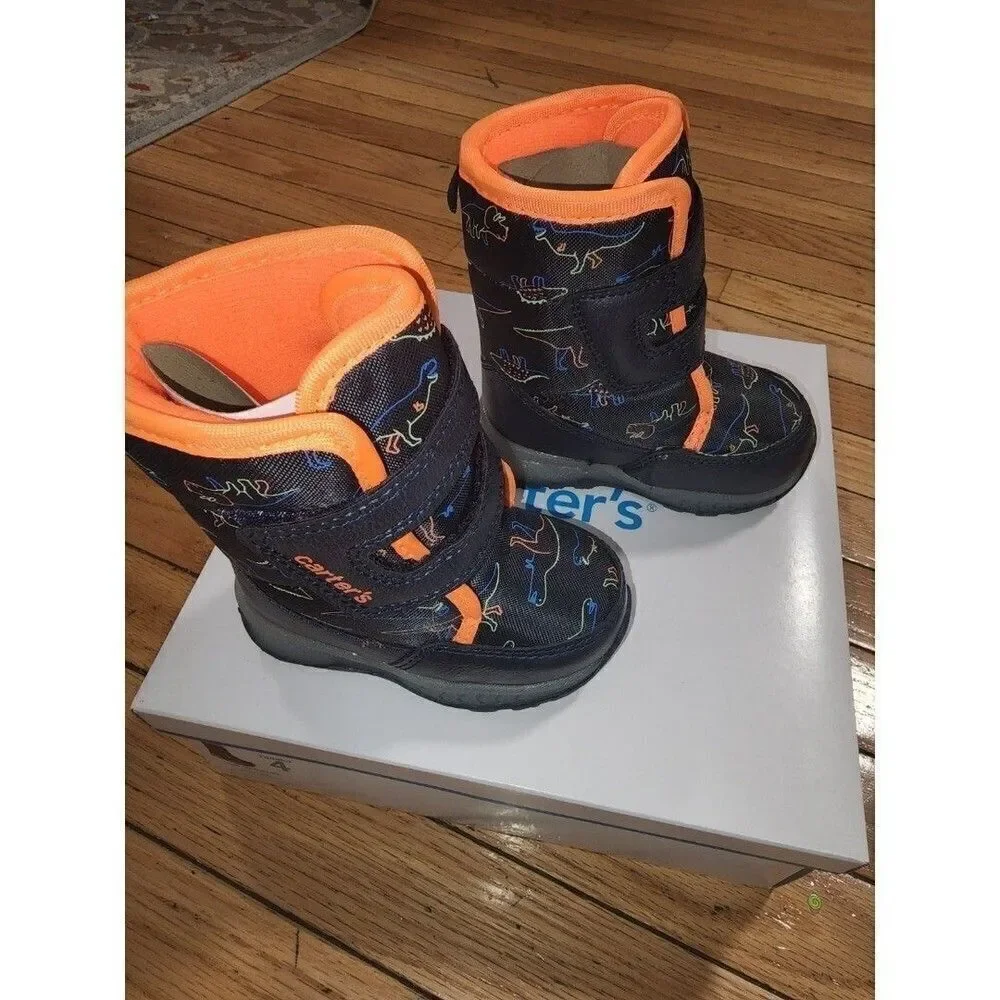 Carter's Unisex-Child Grady Light Up Snow Boots Navy Toddler Size 5
